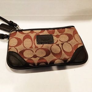 Brown Coach Wristlet
